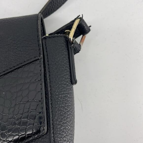 Love MOSCHINO vegan faux leather logo flap crossbody purse bag - Picture 5 of 9